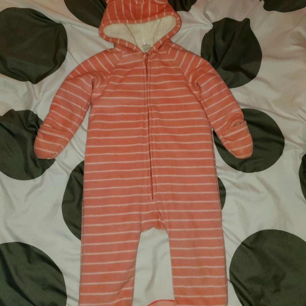 Bear Hooded One-piece For Baby